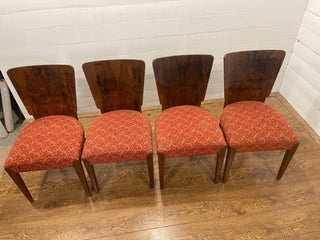 Art Deco Dining Chairs by Jindrich Halabala, 1940s, Set of 4 - Really Old Shit
