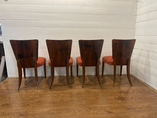 Art Deco Dining Chairs by Jindrich Halabala, 1940s, Set of 4 - Really Old Shit