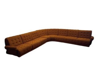 Big 8 seat corner sofa Tatra Nabytok brown - Really Old Shit