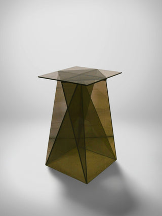 Space Age table made of smoked glass - Really Old Shit