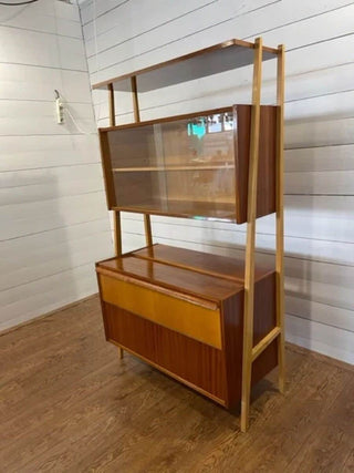 Vintage Monti high board with glass panels and a flap. By Frantisek Jirak - Really Old Shit