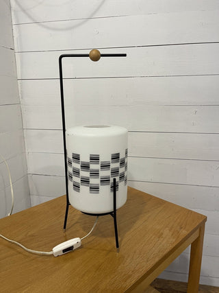 Vintage table lamp black and white Nad Lako for EFC - Really Old Shit