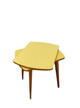 60's TV table swivel  yellow (Mier Topolcany )  -