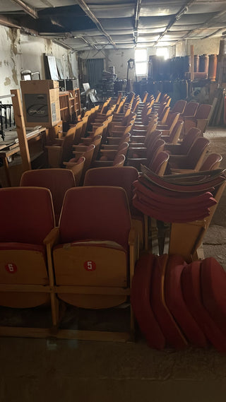 Vintage movie seats (3 seats) blue