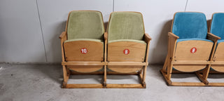 Vintage movie seats (3 seats) pick your colour!