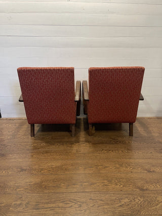 Set of 2 red relax chairs by J. Halabala for Thonet with original upholstery - Really Old Shit