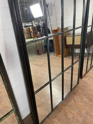 Upcycled Industrial Cast Iron Window with Mirror - Really Old Shit