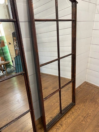 Upcycled Industrial Cast Iron Window with Mirror - Really Old Shit