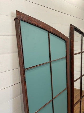 Upcycled Industrial Cast Iron Window with Mirror - Really Old Shit