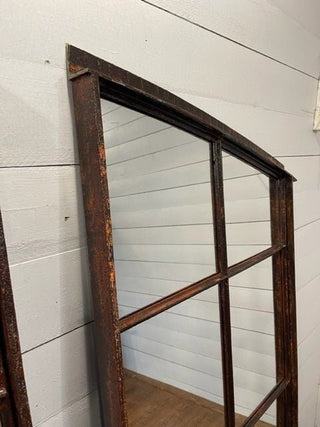 Upcycled Industrial Cast Iron Window with Mirror - Really Old Shit