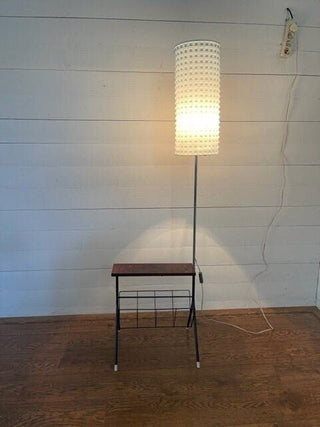 Vintage floor lamp and newspaper rack ca. 1960 - Really Old Shit