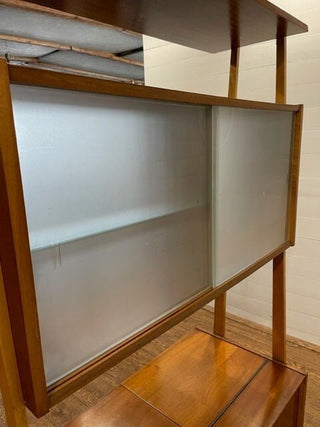 Vintage Monti high board with glass panels on both sides a bar and a door. By Frantisek Jirak - Really Old Shit