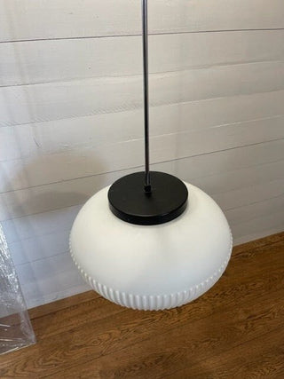 Vintage opal glass pendant lamp1960s-1970s - Really Old Shit