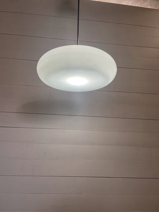 Vintage pendant lamp milk glass UFO - Really Old Shit