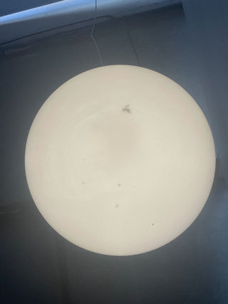 Vintage pendant lamp milk glass xxl - Really Old Shit