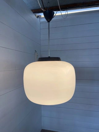 Vintage pendant lamp milk glass xxl - Really Old Shit