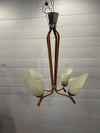 Vintage Sputnik lamp wood and glass. By Drevo Humpolec - Really Old Shit