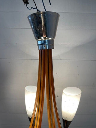 Vintage Sputnik lamp wood and glass. By Drevo Humpolec - Really Old Shit
