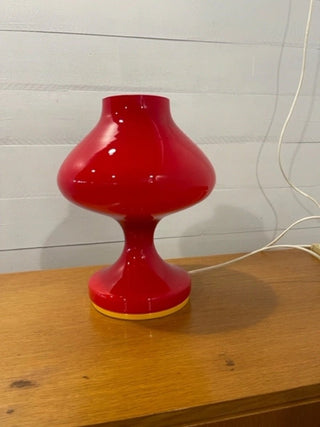Vintage table lamp by Stepan Tabery red - Really Old Shit