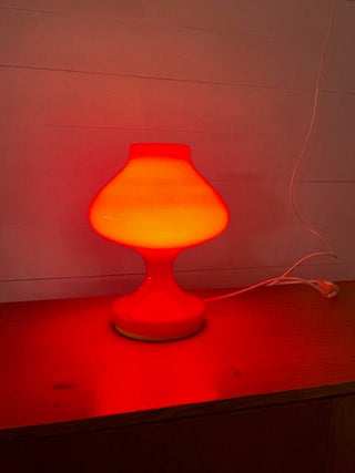 Vintage table lamp by Stepan Tabery red - Really Old Shit